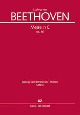 Mass in C Major, Op. 86 SATB Vocal Score cover